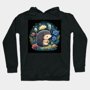 Hedgehog Fairy Tale Scene Hoodie